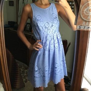 Free People Cut Out Lace Dress - Ice Blue